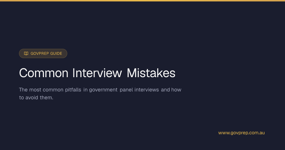GovPrep | Common Interview Mistakes