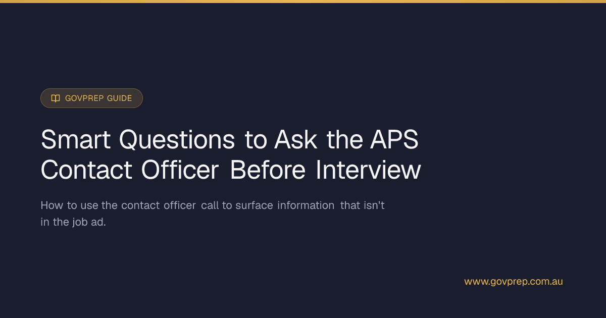 GovPrep | Smart Questions to Ask the APS Contact Officer Before Interview