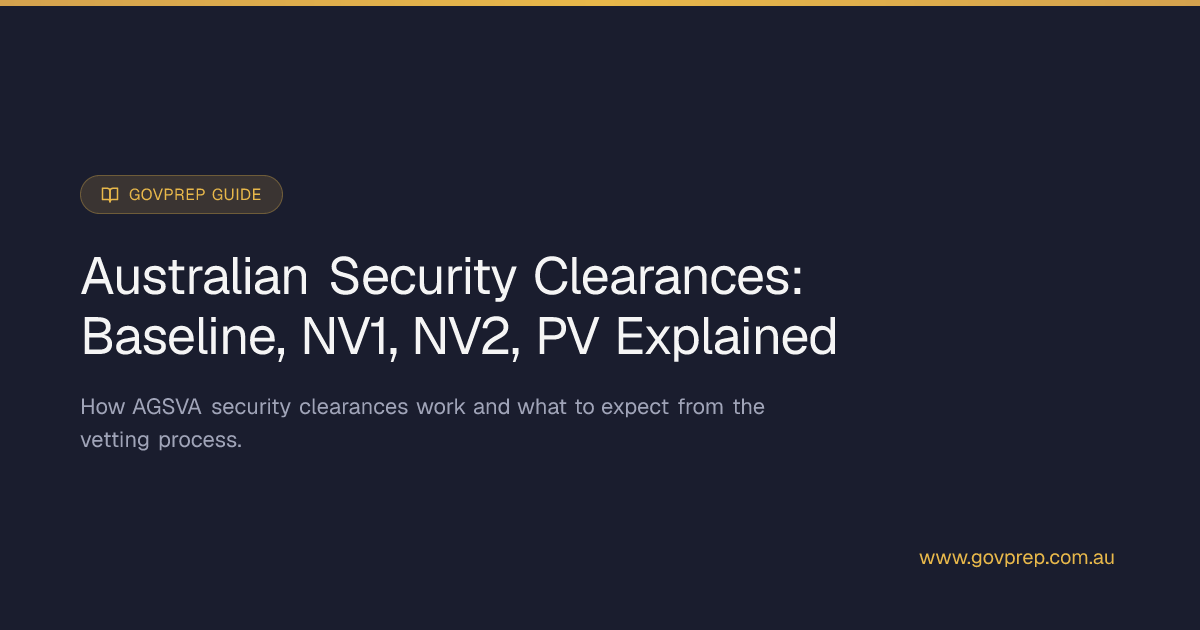 GovPrep | Australian Security Clearances: Baseline, NV1, NV2, PV Explained