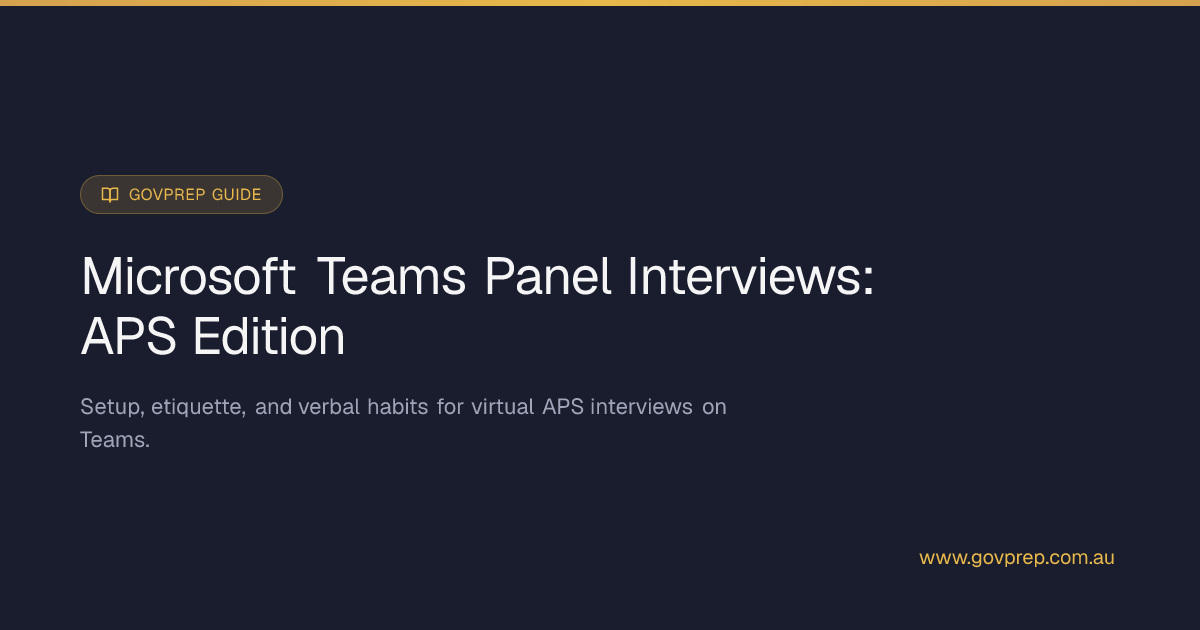 GovPrep | Microsoft Teams Panel Interviews: APS Edition