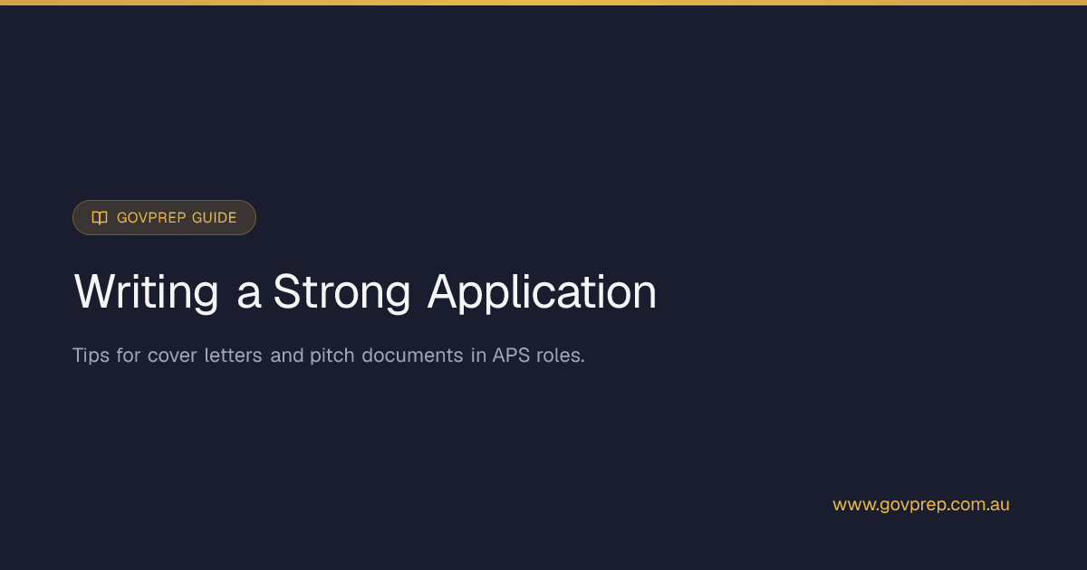GovPrep | Writing a Strong Application